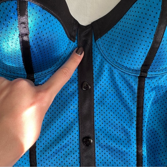 Blue Polka Dot Corset - Picture 4 of 5